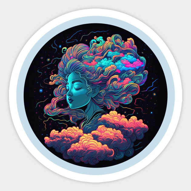 Cloud Goddess Aphrodite Sticker by wumples